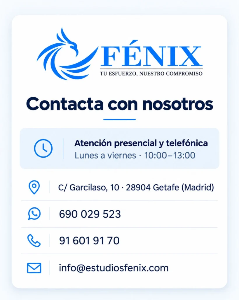 Datos de contacto, dirección, telefono, redes
